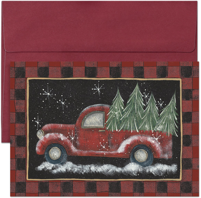 Chalk Truck Holiday Cards - 16 Pack