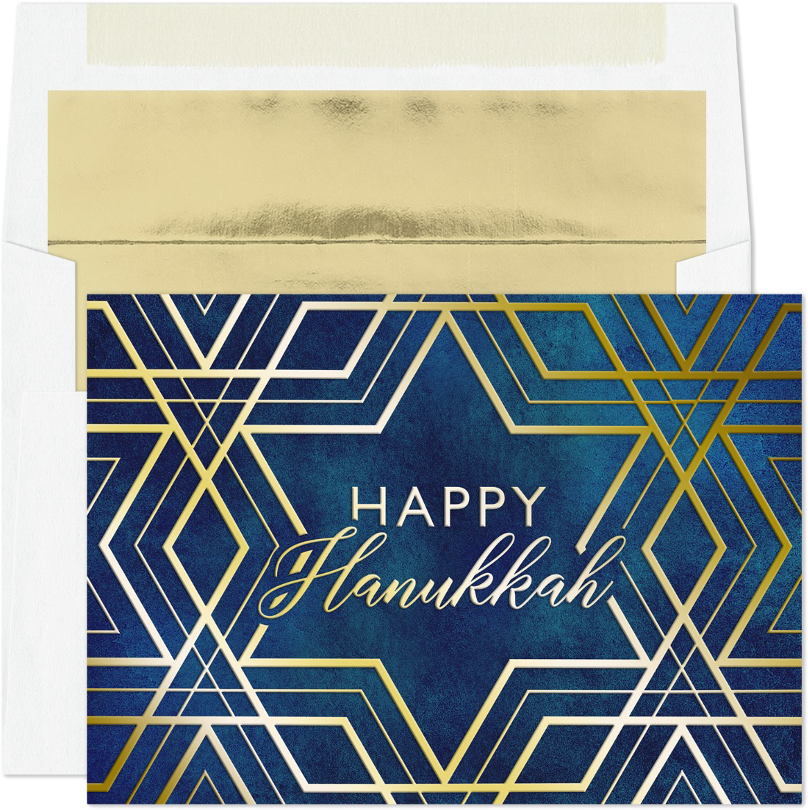 Star of David Hanukkah Cards - 16 Pack