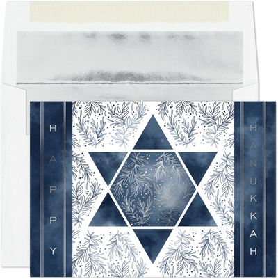 Happy Hanukkah Holiday Cards - 16 Pack