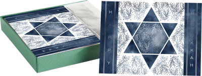 Happy Hanukkah Holiday Cards - 16 Pack
