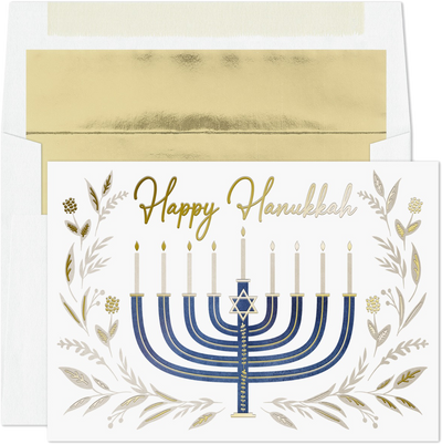 Menorah Hanukkah Cards