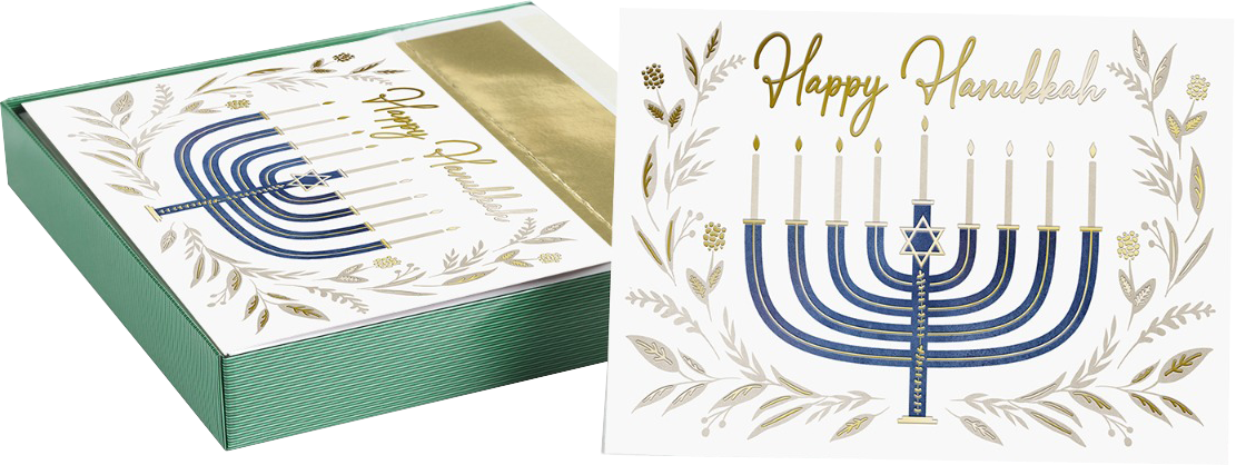 Menorah Hanukkah Cards