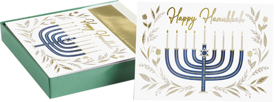 Menorah Hanukkah Cards