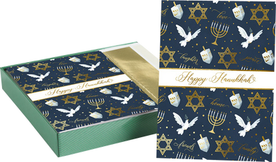 Peace Dove Hanukkah Cards - 16 Pack