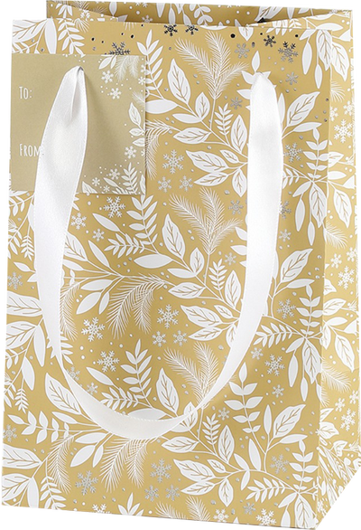 Silver and Gold Tree Christmas Gift Bags - 2 Pack