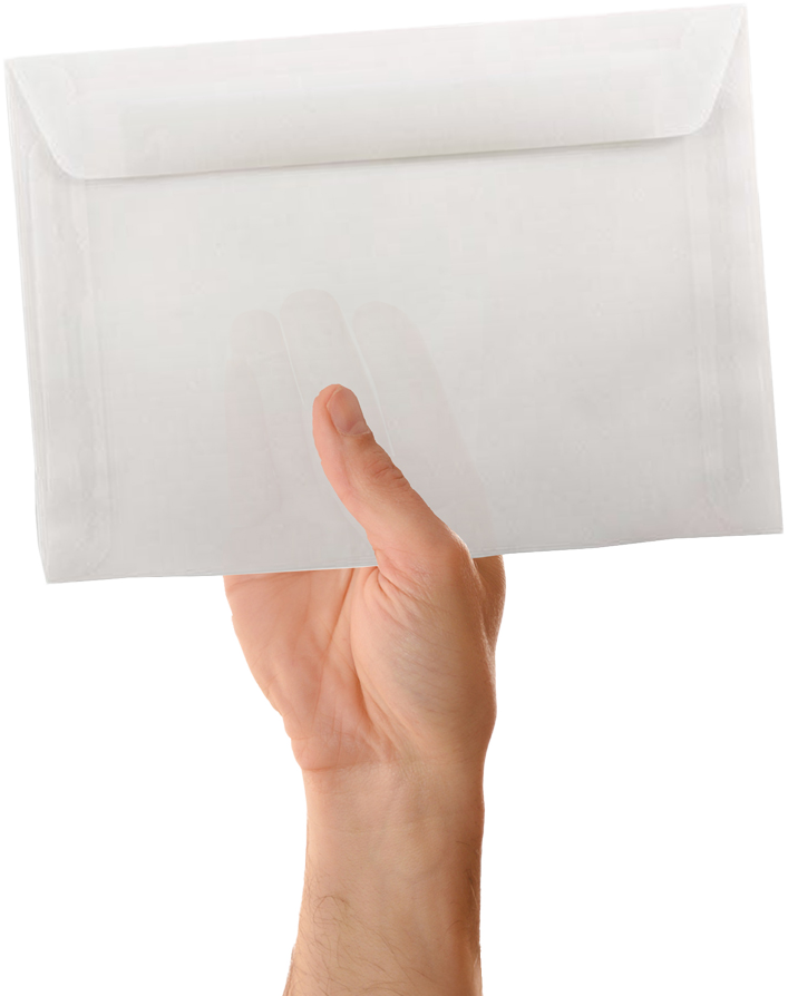 Clear Translucent 30lb 7 1/2 x 10 1/2 Open End Envelopes