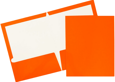 Glossy Orange 9 x 12 Standard Folders