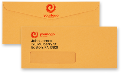 Brown Kraft 24lb #10 Window Envelopes (4 1/8 x 9 1/2)