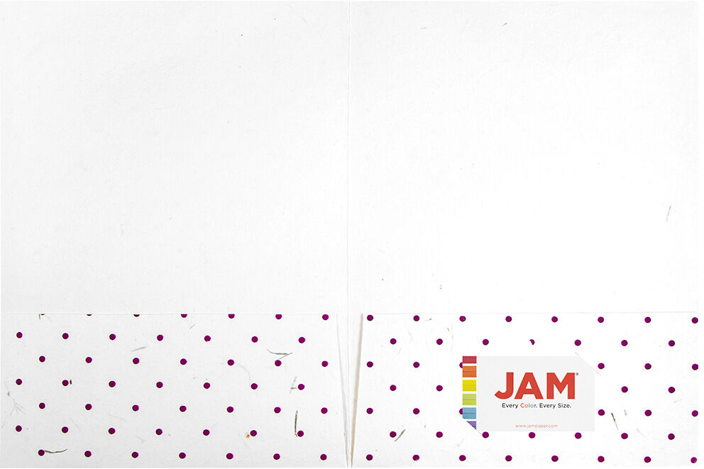 White with Burgundy Dots 9 x 12 Handmade Folders