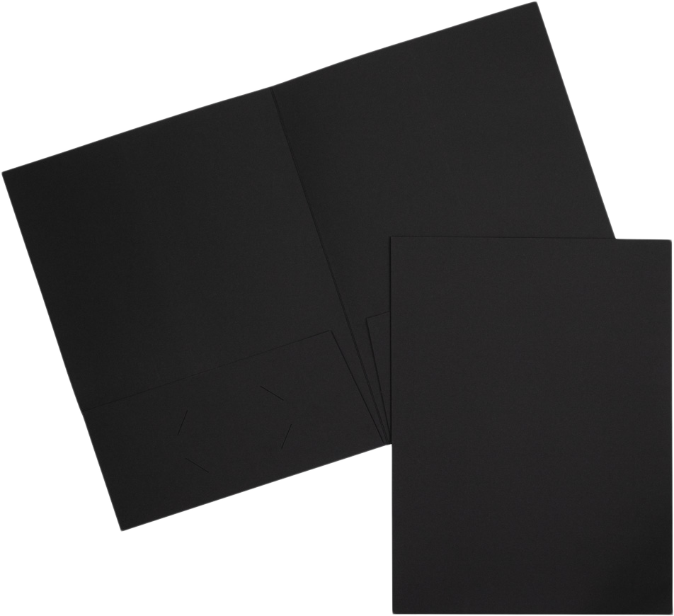 Black Linen 9 x 12 Folders