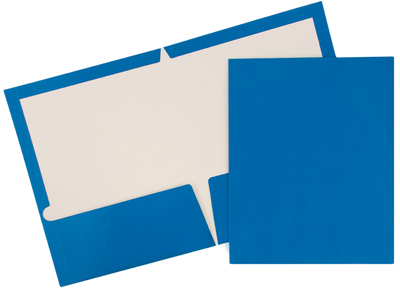 Glossy Blue 9 x 12 Standard Folders