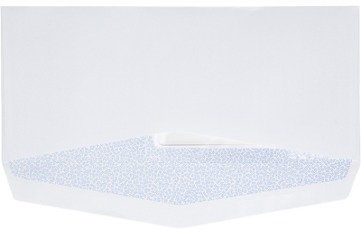 White with Security Tint 24lb #10 Bottom Reverse Flap Window Envelopes (4 1/8 x 9 1/2)