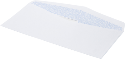 White with Security Tint 24lb #10 Bottom Reverse Flap Window Envelopes (4 1/8 x 9 1/2)