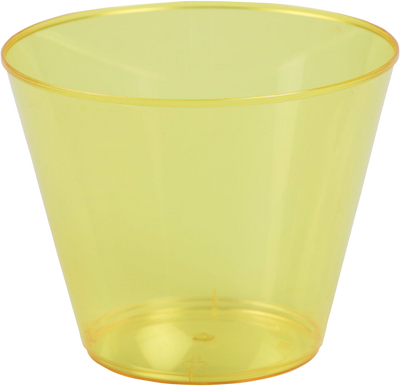 Yellow 9oz Plastic Tumblers - 72 Pack
