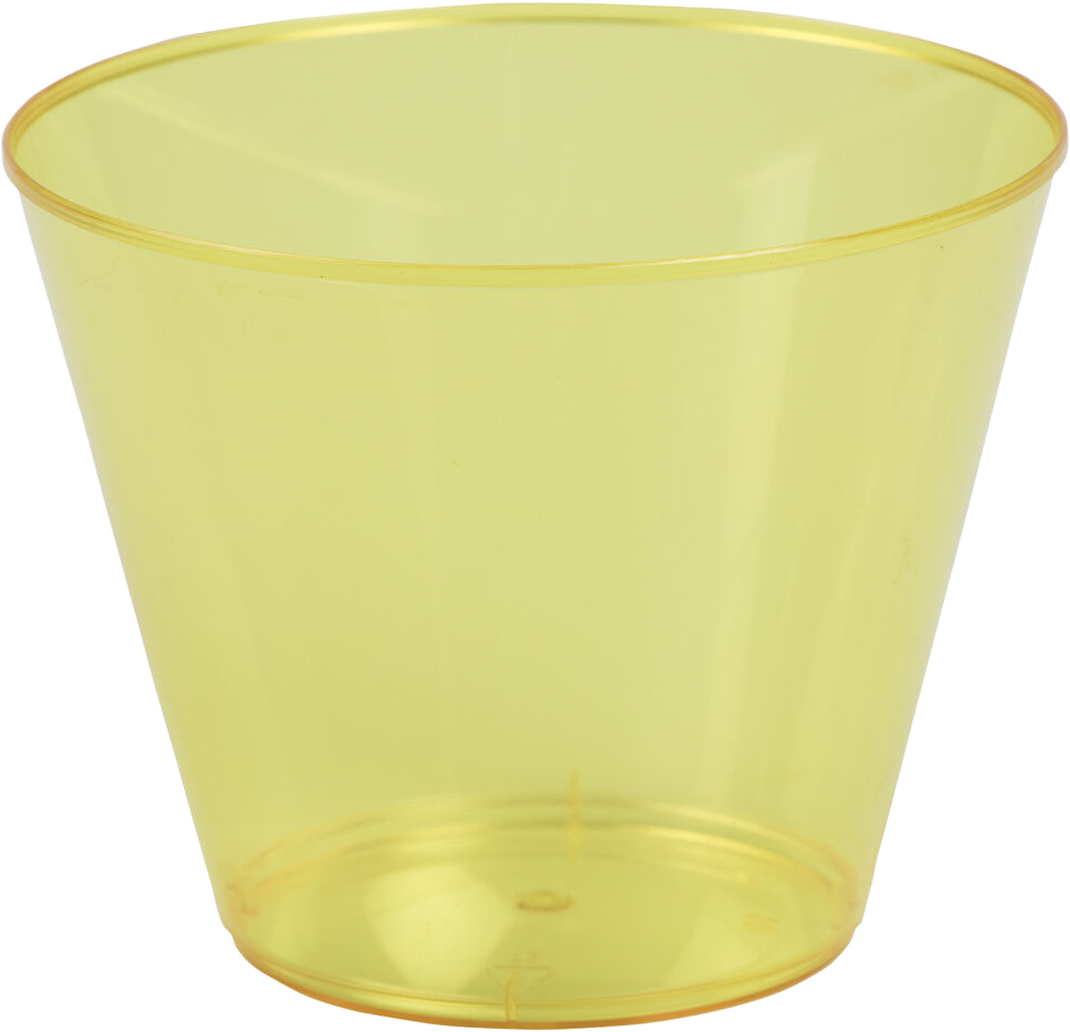 Yellow 9oz Plastic Tumblers - 72 Pack