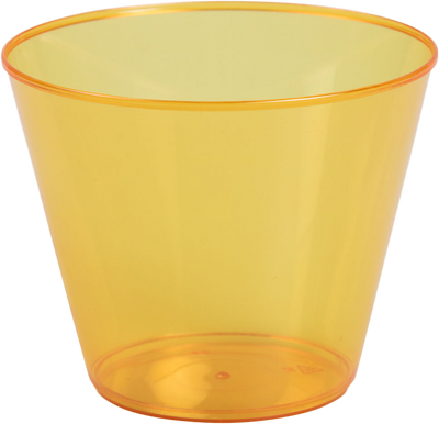 Orange 9oz Plastic Tumblers - 72 Pack