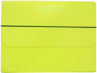 Lime Green 10 x 13 1/4 x 1 1/4 Thick Elastic Portfolios