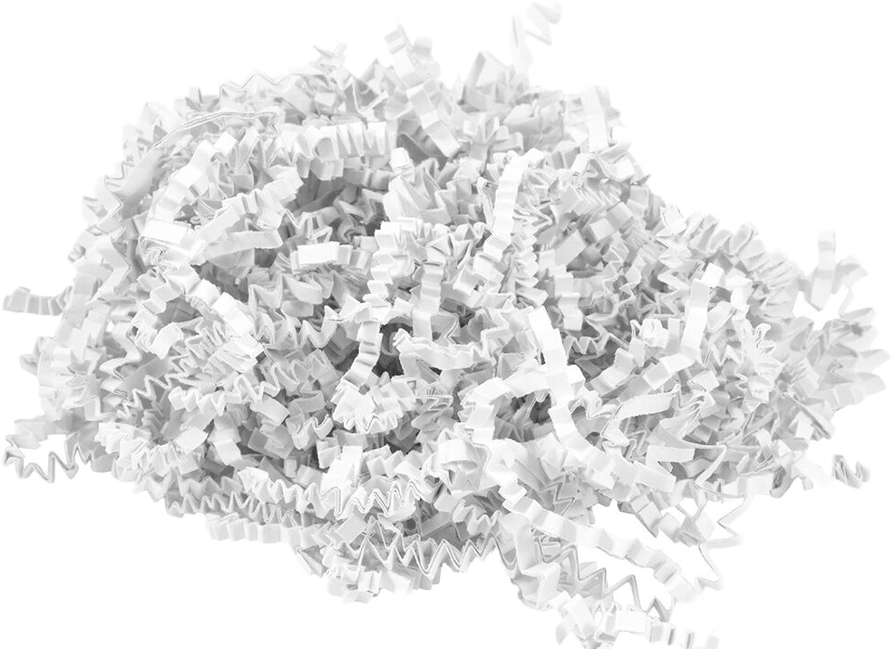 White Shred Crinkle Cut Shred Tissue Paper - 2oz
