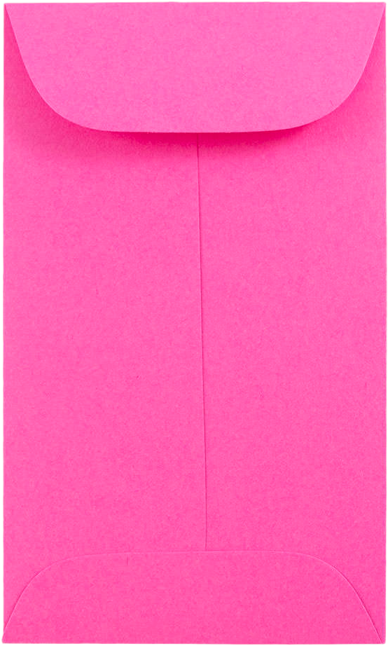 Fuchsia Pink Magenta 32lb #6 Coin Envelopes (3 3/8 x 6)