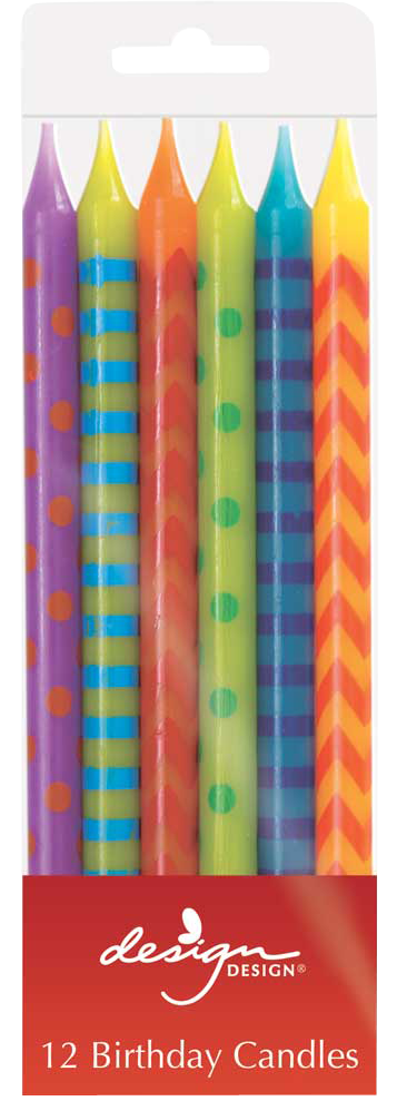 Assorted Birthday Candles - 12 Pack
