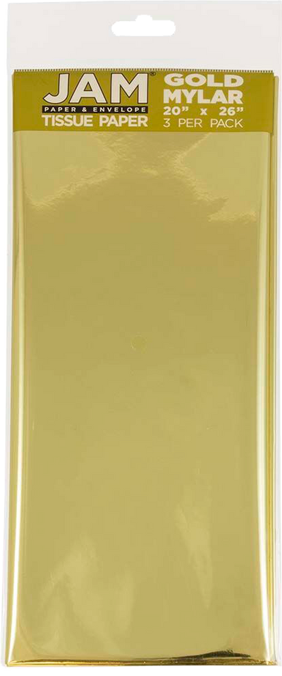 Gold Mylar Tissue Paper (20 x 26) - 3 Sheets
