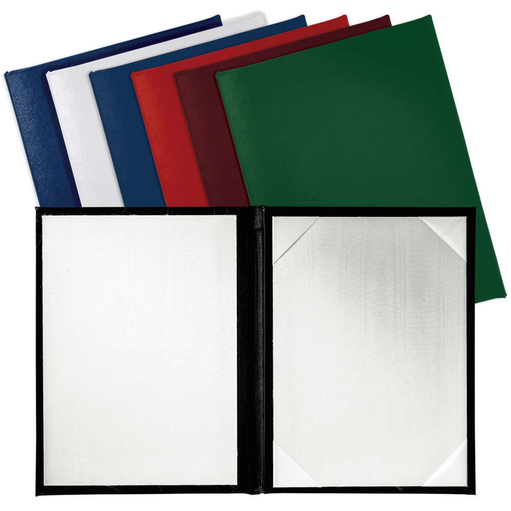 8 1/2 x 10 1/2 Landscape Padded Diploma Covers (Holds 8 x 10 Document) - Green