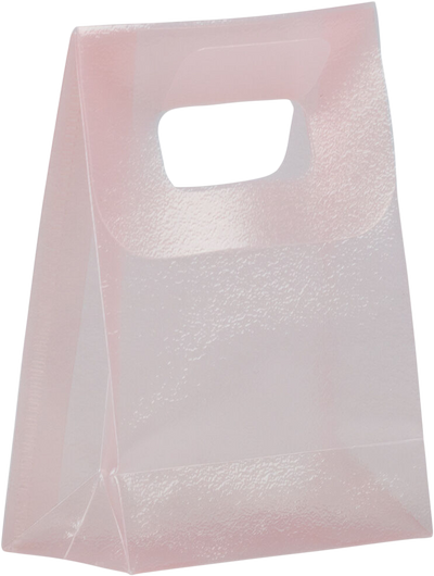 Pink Frosted Small Plastic Lunch Bags (3 x 4 x 1 1/2)