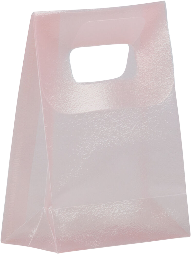 Pink Frosted Small Plastic Lunch Bags (3 x 4 x 1 1/2)