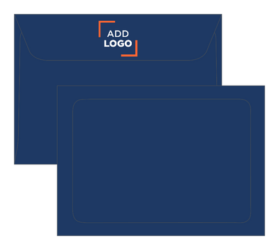 Navy Blue 32lb A7 Full Face Window Envelopes (5 1/4 x 7 1/4) with Peel & Seal