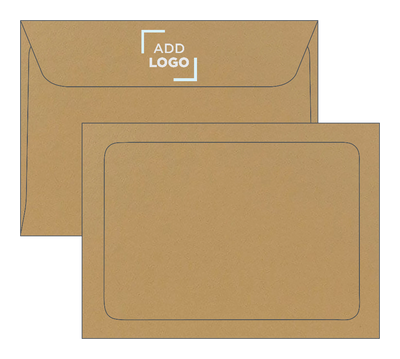 Mandarin Orange 32lb A7 Full Face Window Envelopes (5 1/4 x 7 1/4) with Peel & Seal
