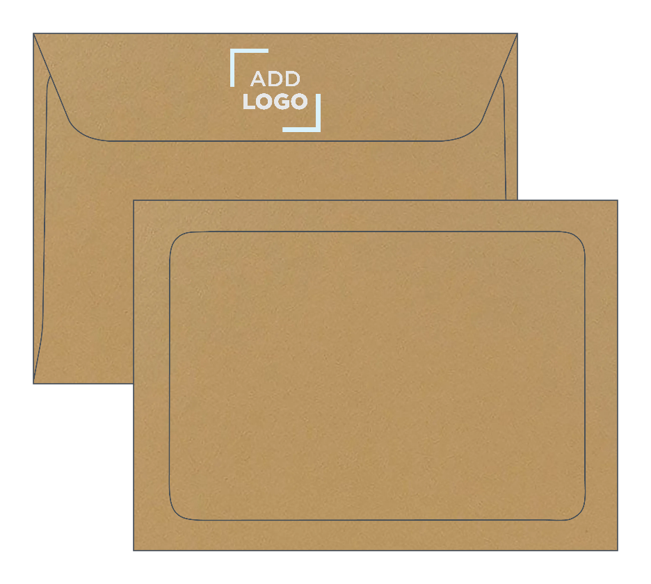Mandarin Orange 32lb A7 Full Face Window Envelopes (5 1/4 x 7 1/4) with Peel & Seal