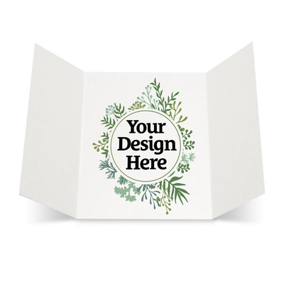 White Recycled A7 Gatefold Invitations Recycled (5 x 7)