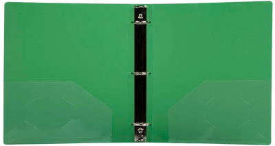 Assorted Primary Glossy Folders and 1 1/2 Inch Binders