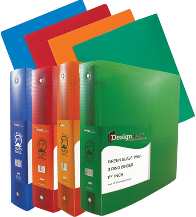 Assorted Heavy Duty Primary Folders and 1 1/2 Inch Binders