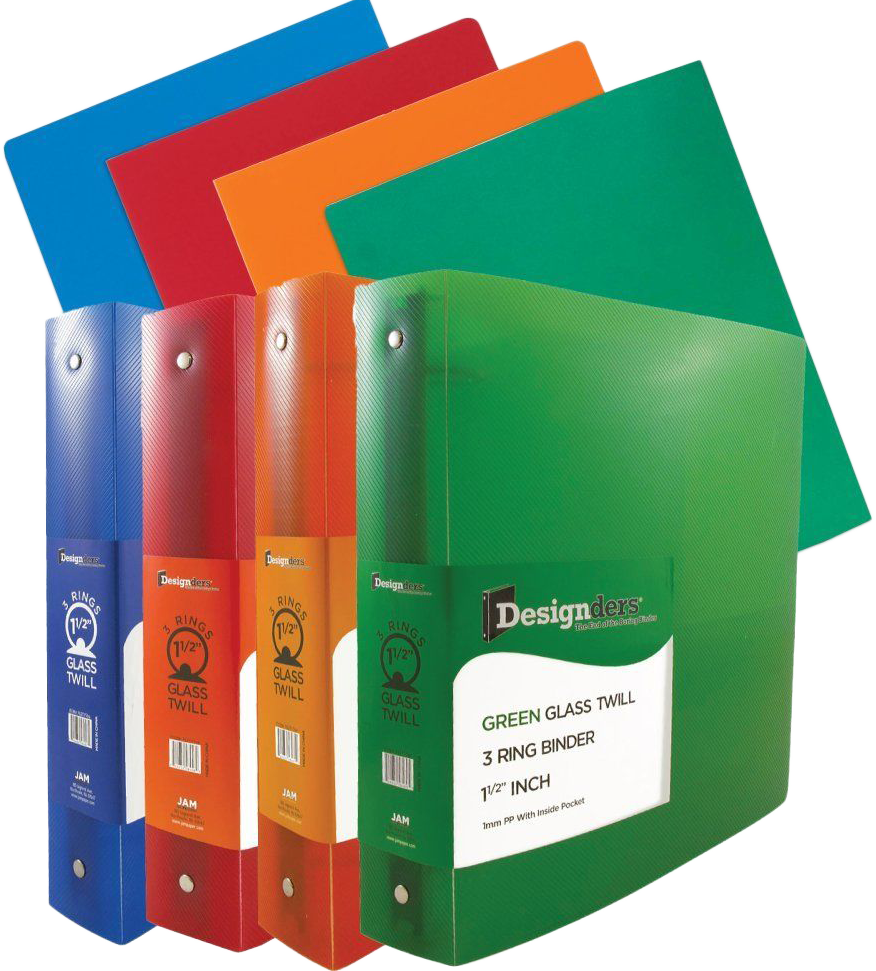 Assorted Heavy Duty Primary Folders and 1 1/2 Inch Binders