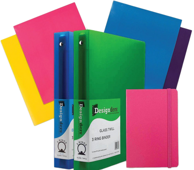 Pink Journal Fashion Glossy Folders, 1 1/2 Inch Binders, and Pink Journal Pack