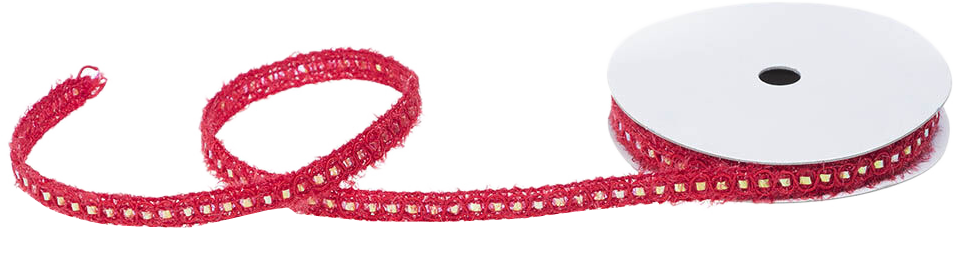 Red Nylon Knit 3 Yards Ribbon