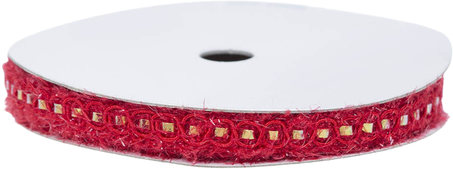 Red Nylon Knit 3 Yards Ribbon