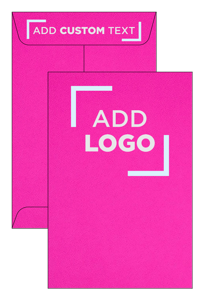 Fuchsia Pink Magenta 32lb 6 x 9 Open End Envelopes with Peel & Seal