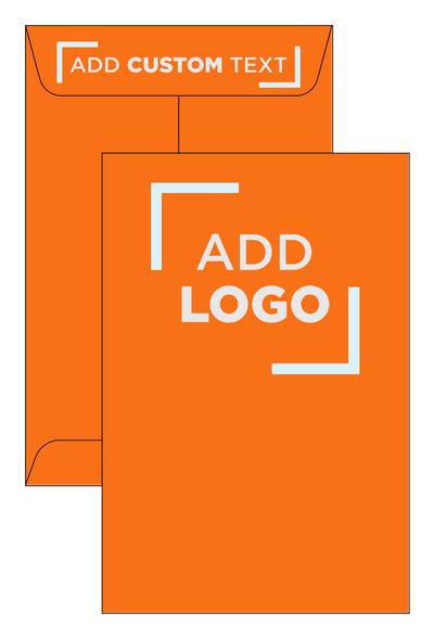 Mandarin Orange 32lb 6 x 9 Open End Envelopes with Peel & Seal