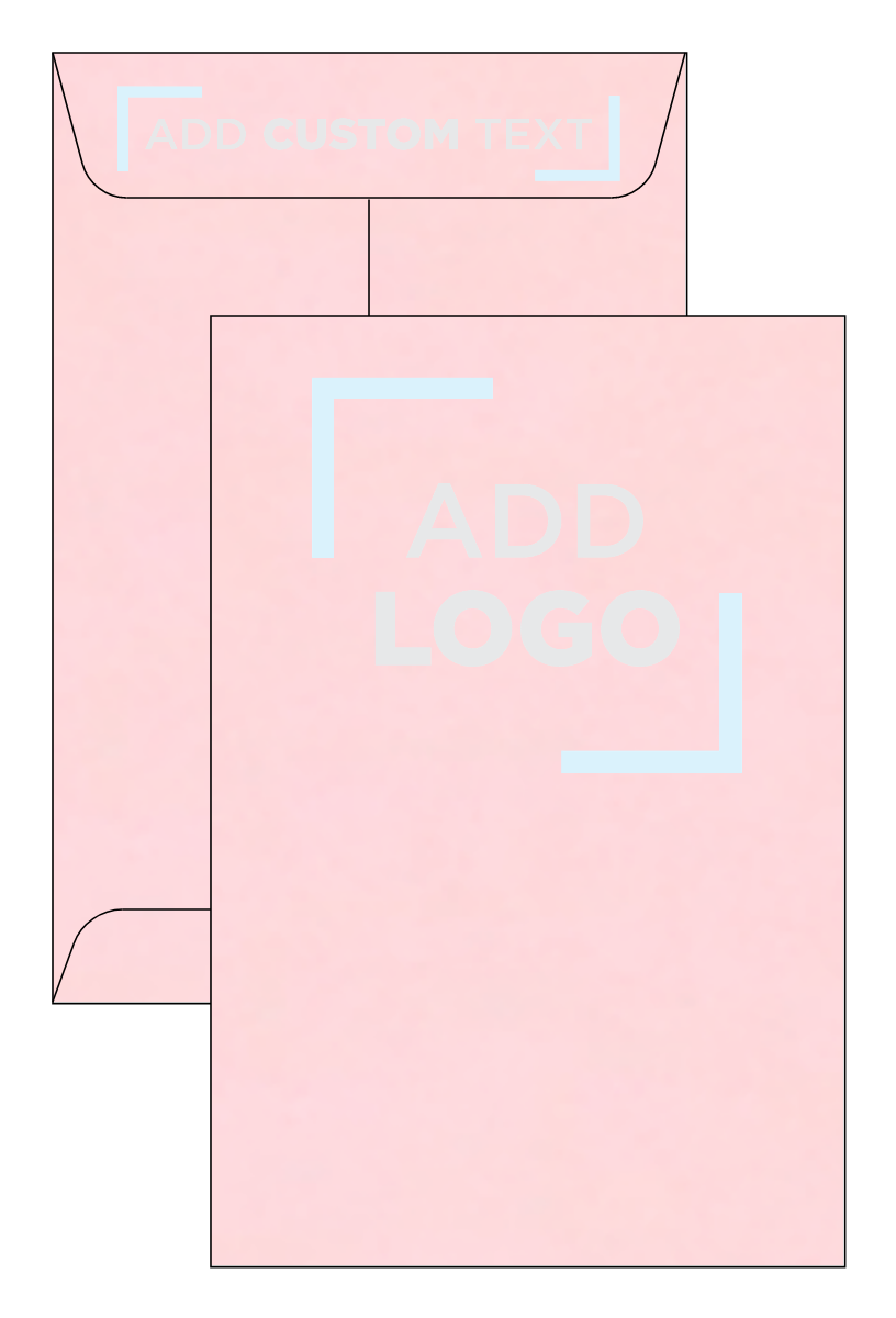 Baby Candy Pink 32lb 6 x 9 Open End Envelopes with Peel & Seal