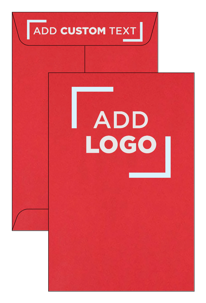 Red 32lb 6 x 9 Open End Envelopes with Peel & Seal