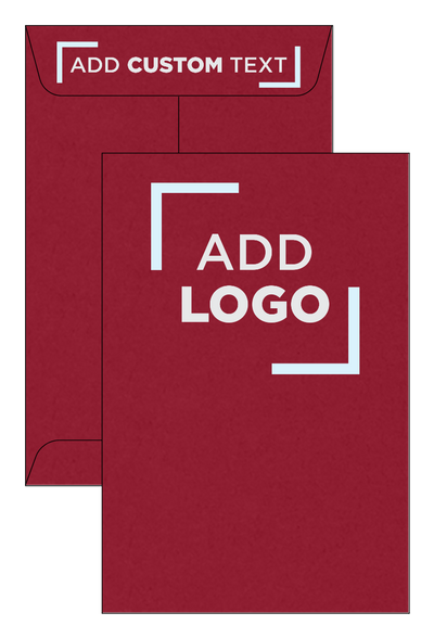 Garnet Dark Red 32lb 6 x 9 Open End Envelopes with Peel & Seal