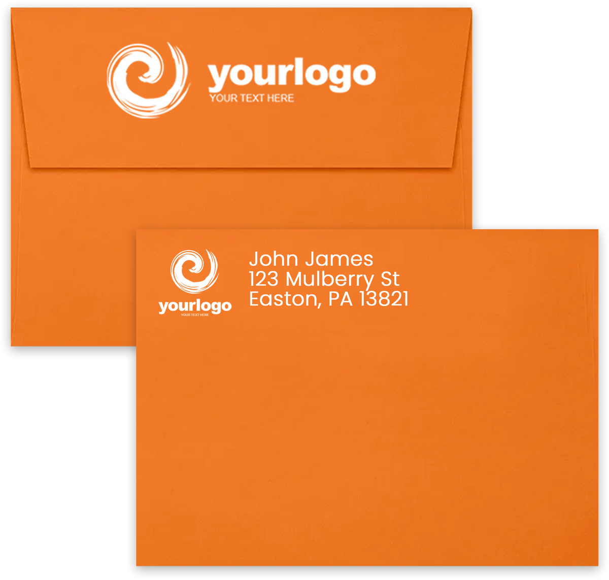 Mandarin Orange 32lb A7 Invitation Envelopes (5 1/4 x 7 1/4) with Peel & Seal