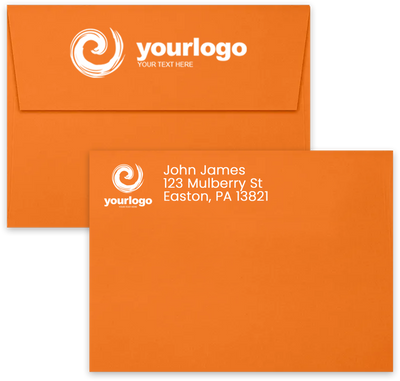 Mandarin Orange 32lb A7 Invitation Envelopes (5 1/4 x 7 1/4) with Peel & Seal