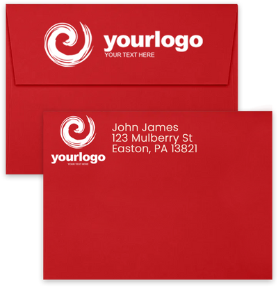 Red 32lb A7 Invitation Envelopes (5 1/4 x 7 1/4) with Peel & Seal
