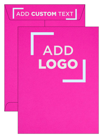Fuchsia Pink Magenta 32lb 9 x 12 Open End Envelopes with Peel & Seal