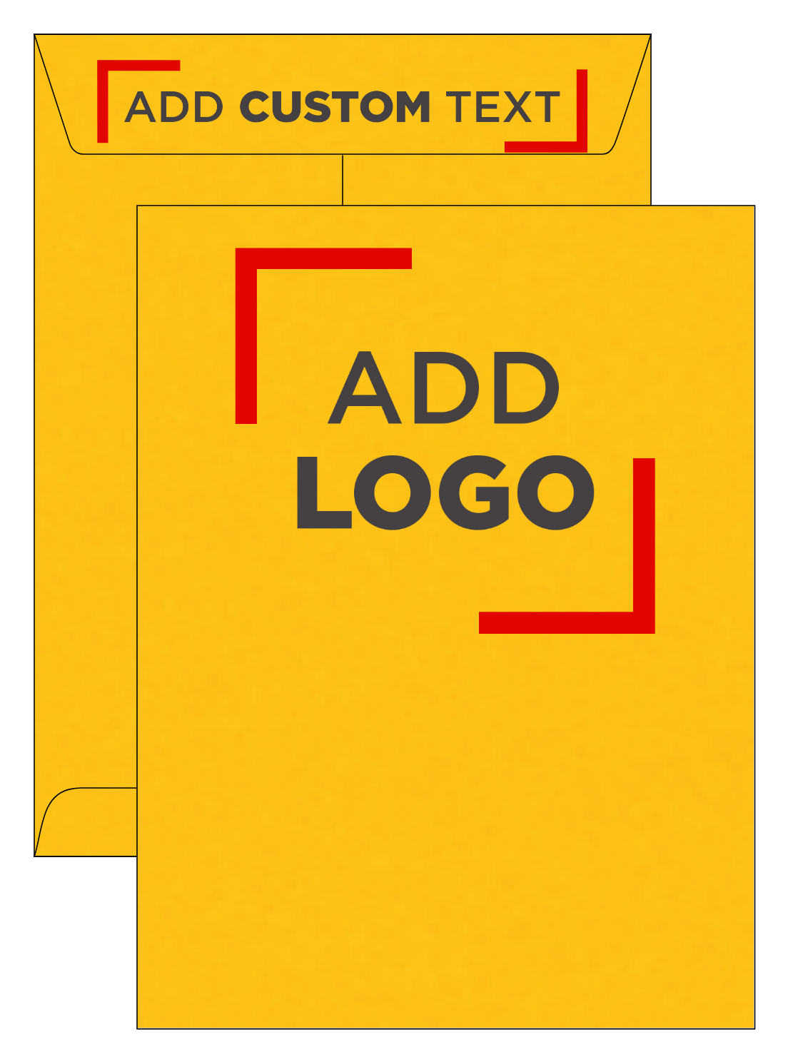 Sunflower Yellow 32lb 9 x 12 Open End Envelopes with Peel & Seal