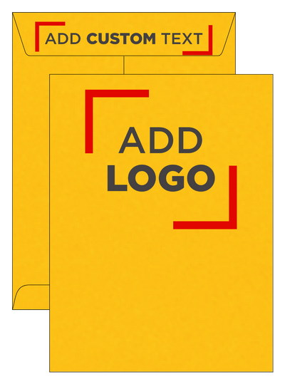 Sunflower Yellow 32lb 9 x 12 Open End Envelopes with Peel & Seal