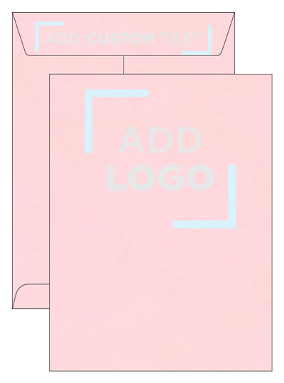 Baby Candy Pink 32lb 9 x 12 Open End Envelopes with Peel & Seal